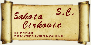 Šakota Ćirković vizit kartica